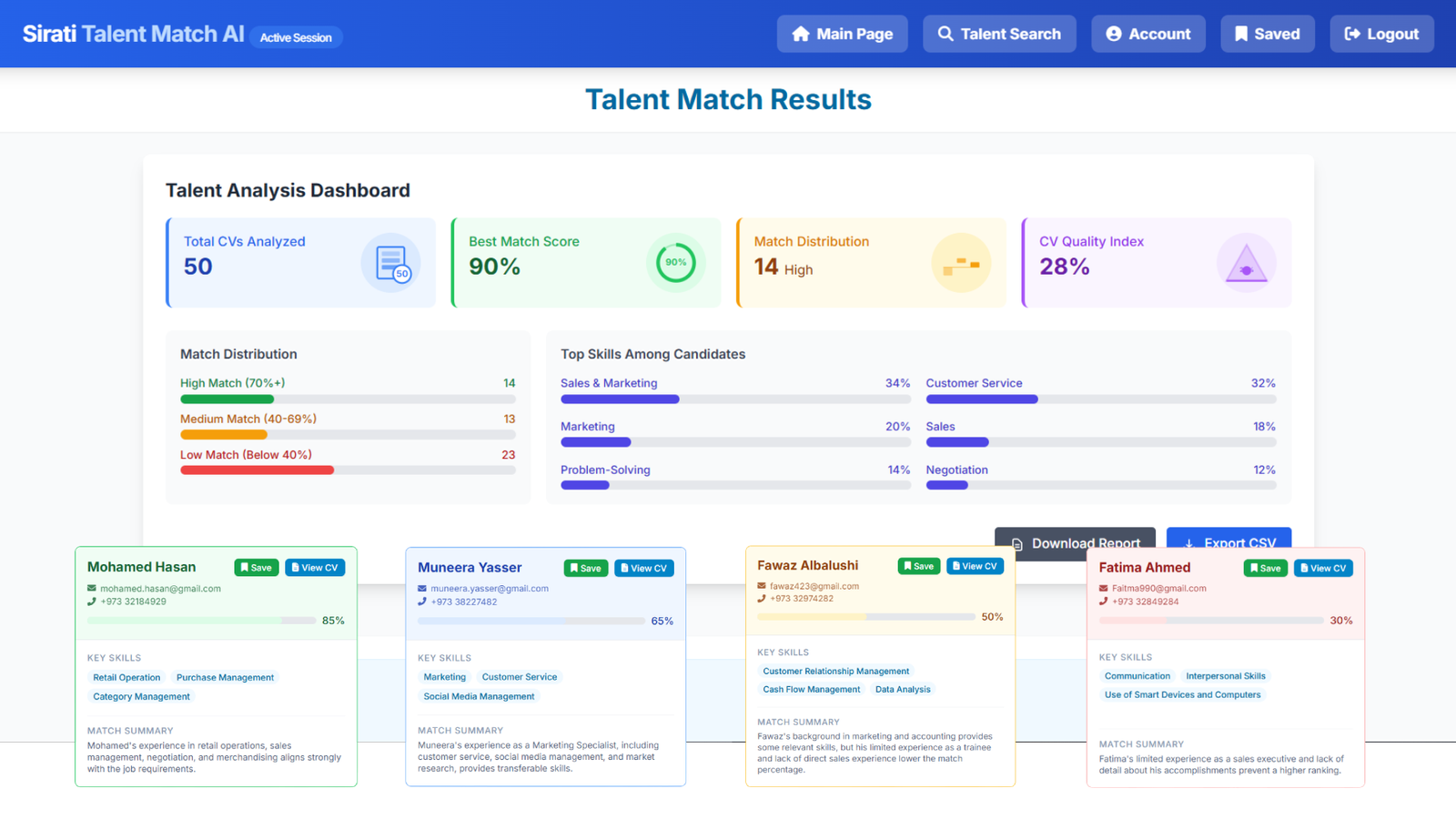Sirati Talent Match AI